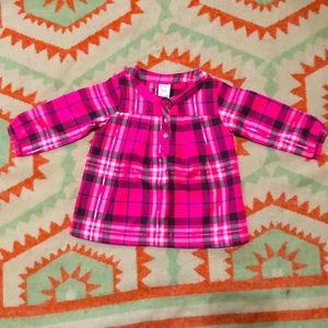 Pink Plaid Blouse